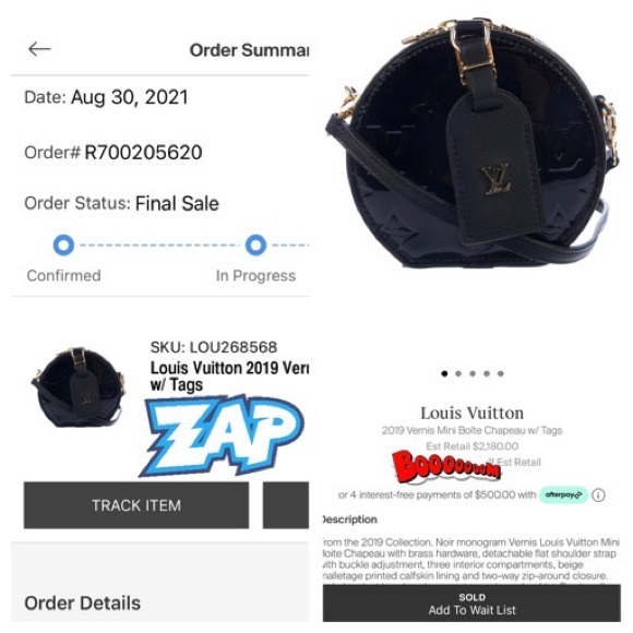 LOUIS VUITTON-AUTHENTIC Black Patent Leather Vernis Mini Boite Chapeau Handbag - Picture 2 of 16